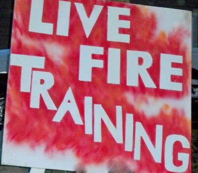 Live Fire Training Sign